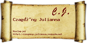 Czagány Julianna névjegykártya